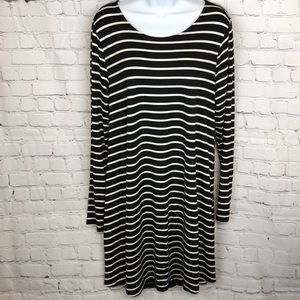 *NWT* a.n.a Striped Long Sleeve Swing Dress
